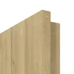 Detailansicht der eckigen Kanten von Doppelflügeltür Basic 4.15 Dekor Riviera Eiche inkl. Zarge - Interio