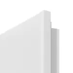 Detailansicht der runden Kante von Rail 1 ProLine Duradecor Bütte Weiß Doppelflügeltür inkl. Zarge - Hörmann