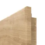 Detailansicht der runden Kante von Rail 1 ProLine Duradecor Wildeiche quer Doppelflügeltür inkl. Zarge - Hörmann