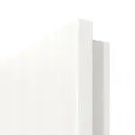 Detailansicht der runden Kante von Pino Weiß LA 24 bandseitig Basic Durat Innentür - Huga