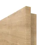 Detailansicht der runden Kante von Asteiche quer LA 6 Raute Basic Durat Innentür - Huga