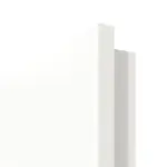 Detailansicht der runden Kante von Ultramatt Weiß LA 11 Basic Innentür - Huga