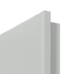 Detailansicht der runden Kante von Signum 15 Basic Lack Grau RAL 7035 Innentür - Huga