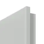 Detailansicht der runden Kante von Signum 39 Basic Lack Grau RAL 7035 Innentür - Huga