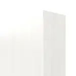 Detailansicht der stumpfen Kante von HUGA Innentür-Set Pino weiß Basic Durat stumpfeinschlagend mit Zarge und Drücker