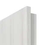 Detailansicht der runden Kante von GARANT Rauchschutztür Authentic Grigio CePaL mit Lichtausschnitt LA-4 mittig