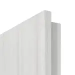 Detailansicht der runden Kante von GARANT Rauchschutztür Authentic Grigio CePaL mit Lichtausschnitt LA-9