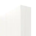 Detailansicht der stumpfen Kante von Pino Weiß LA 24 bandseitig Basic Durat Schiebetür - Huga