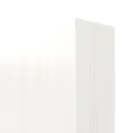 Detailansicht der stumpfen Kante von Pino Weiß LA 4 mittig Basic Durat Schiebetür - Huga
