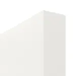 Detailansicht der stumpfen Kante von Weiß RAL 9016 LA 4 mittig Basic Durat Schiebetür - Huga