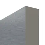 Detailansicht der stumpfen Kante von Schiebetür Strukturiert Hygge Grau LA 4 mittig Basic - Huga