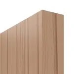 Detailansicht der stumpfen Kante von LEBO Schiebetür Kernbuche Matt Echtholzfurniert mit Lichtausschnitt 1 LA 16-40