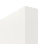 Detailansicht der stumpfen Kante von Signum 93 Basic Lack Verkehrsweiß RAL 9016 Schiebetür - Huga