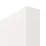 Detailansicht der stumpfen Kante von Kontur 3 LA Sprosse 1/3 Classic Weißlack Schiebetür - Huga