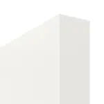 Detailansicht der stumpfen Kante von Lacuna 6 LA 1 Classic Weißlack Schiebetür - Huga