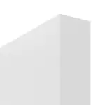 Detailansicht der stumpfen Kante von Smart 2 quer Plain 80-7 Basic Durat Bütte Weiß Schiebetür - Huga