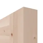 Detailansicht der stumpfen Kante von Typ 02-02 Fichte Massivholz Schiebetür - Kilsgaard