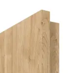Detailbild der eckigen Kante von Asteiche LA 27 Basic Durat Doppelflügeltür inkl. Zarge - Huga