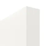 Detailbild der stumpfen Türkante von Weiß RAL 9016 LA Bullauge Basic Durat Schiebetür - Huga