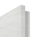 Detailansicht der eckigen Kante von GARANT Brandschutztür T30 Quer Authentic Grigio GCK08