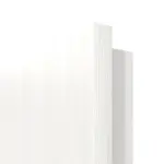 Detailansicht der eckigen Kante von Pino Weiß Basic Durat Wohnungseingangstür - Huga