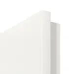 Detailansicht der eckigen Kante von Weiß RAL 9016 Basic Durat Wohnungseingangstür - Huga