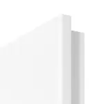 Detailansicht der runden Kante von Esche Weiß ES 242 PortaLit Wohnungseingangstür - Westag