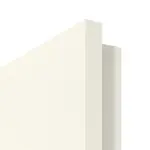 Detailansicht der eckigen Kante von GARANT Wohnungseingangstür 9417-60 Snow White CePaL mit Lichtausschnitt LA-4 bandseitig