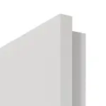 Detailansicht der eckigen Kante von GARANT Wohnungseingangstür 0160-60 Silver Grey CePaL mit Lichtausschnitt LA-5 mittig