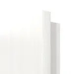 Detailansicht der eckigen Kante von Pino Weiß LA 12 Basic Durat Doppelflügeltür inkl. Zarge - Huga