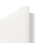 Detailansicht der eckigen Kante von Weiß RAL 9016 LA 14 Basic Durat Doppelflügeltür inkl. Zarge - Huga