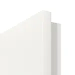 Detailansicht der eckigen Kante von Weiß ähnlich RAL 9016 LA 24 bandseitig Basic Lack Doppelflügeltür inkl. Zarge - Huga