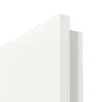 Detailansicht der gefasten Kante von Linea Black 08 Weißlack RAL 9016 Doppelflügeltür inkl. Zarge - Deine Tür