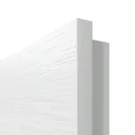 Detailansicht der eckigen Kante von Doppelflügeltür Strukturiert Weiß Basic inkl. Zarge - Huga