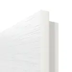 Detailansicht der eckigen Kante von Doppelflügeltür LA 27 Strukturiert Weiß Basic inkl. Zarge - Huga