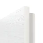 Detailansicht der eckigen Kante von Doppelflügeltür LA 4 Strukturiert Weiß Basic inkl. Zarge - Huga