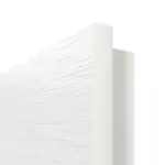 Detailansicht der eckigen Kante von Doppelflügeltür LA 7 Strukturiert Weiß Basic inkl. Zarge - Huga