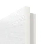 Detailansicht der eckigen Kante von Doppelflügeltür LA 8 Strukturiert Weiß Basic inkl. Zarge - Huga