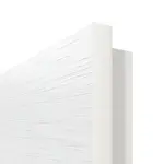 Detailansicht der eckigen Kante von Doppelflügeltür LA 9 Strukturiert Weiß Basic inkl. Zarge - Huga