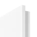 Detailansicht der runden Kante von Doppelflügeltür Esche Arctic Weiß ESR 222 PortaLit inkl. Zarge - Westag