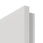 Detailansicht der eckigen Kante von GARANT Doppelflügeltür inkl. Zarge 0160-60 Silver Grey CPL mit Lichtausschnitt LA-DIN Sprosse SP1