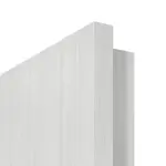 Detailansicht der eckigen Kante von GARANT Doppelflügeltür inkl. Zarge Authentic Grigio GCK08 mit Lichtausschnitt LA-DIN Sprosse SP1