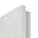 Detailansicht der eckigen Kante von GARANT Doppelflügeltür inkl. Zarge Authentic Grigio GCK08 mit Lichtausschnitt LA-DIN Sprosse SP10