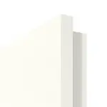 Detailansicht der eckigen Kante von GARANT Doppelflügeltür inkl. Zarge W1000ST3 Premium Weiß GHK08 mit Lichtausschnitt LA-12