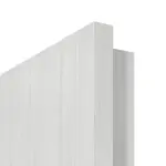 Detailansicht der eckigen Kante von GARANT Doppelflügeltür inkl. Zarge Authentic Grigio GCK08 mit Lichtausschnitt LA-5 mittig