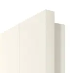 Detailansicht der eckigen Kante von Typ 20-04-SF 9 Weißlack Doppelflügeltür inkl. Zarge - Kilsgaard