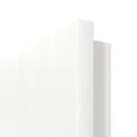 Detailansicht der eckigen Kante von Pino Weiß LA 24 bandseitig Basic Durat Innentür - Huga