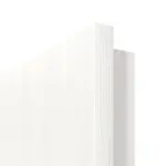 Detailansicht der eckigen Kante von Pino Weiß LA 24 schlossseitig Basic Durat Innentür - Huga