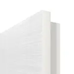 Detailansicht der eckigen Kante von Cotton like Weiß LA 4 Basic Innentür - Huga