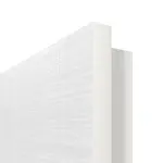 Detailansicht der eckigen Kante von Cotton like Weiß Basic Innentür - Huga